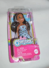 BARBIE 2024 CLUB CHELSEA - BRUNETTE IN BLUE SWEETS SUN DRESS WITH RED SANDALS