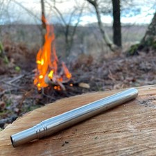 Super Large Telescopic Stainless Steel Pocket Bellows | Bushcraft Fire Lighting