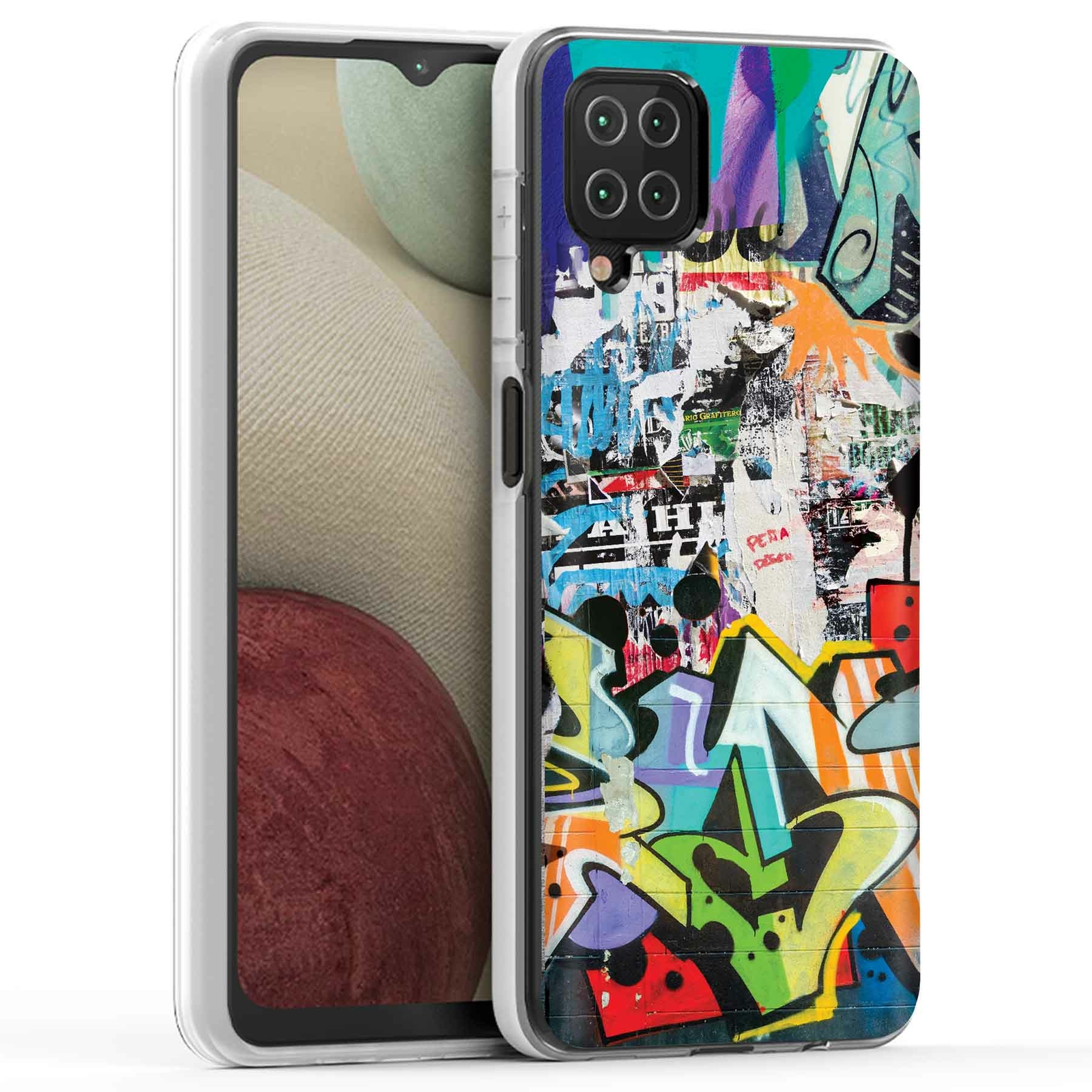 Samsung Galaxy A12 Case - Street Graffiti Design, US Flag Style
