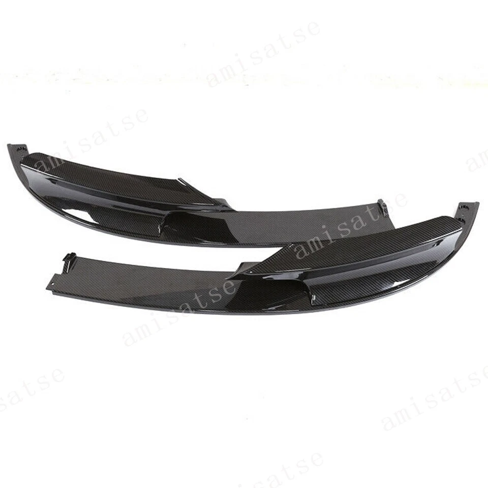 Car Front Bumper Spoiler Lip For 2012-2018 BMW F30 3 Series M Sport Carbon Fiber - Image 2 of 4