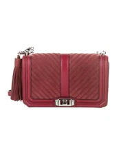 Rebecca Minkoff Love HR26ILUX08 Crossbody W/Tassel Deep Red NWT / DB