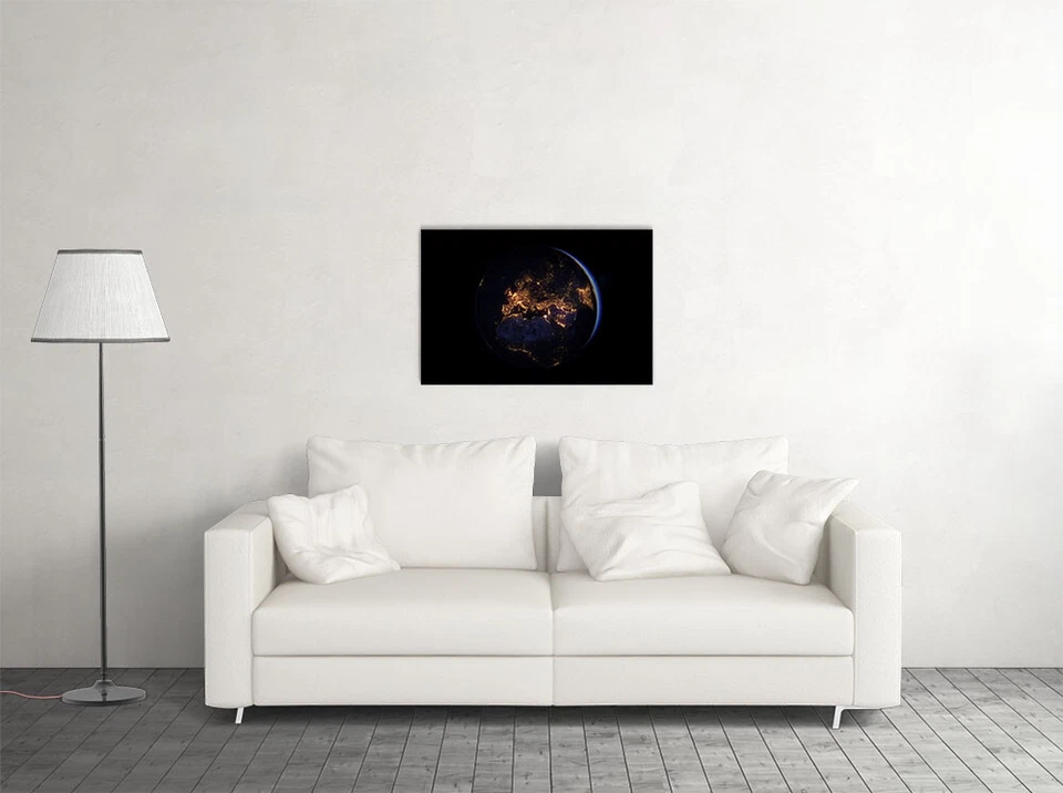 Planet Earth View From Space Dark Sky Wall Art Home Decor - POSTER 20"x30" - Image 2 of 3
