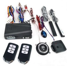 Car Keyless Entry Engine Start Alarm System Push Button Remote Starter Stop Kit