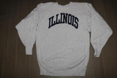 VINTAGE 90s CHAMPION REVERSE WEAVE MENS ILLINOIS SWEATSHIRT ILLINI