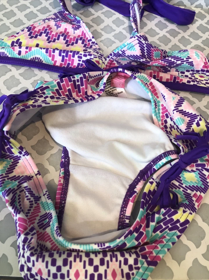 J KHAKI GIRLS TWO PIECE FULLY LINED SWIMSUIT -10 - Image 4 of 4