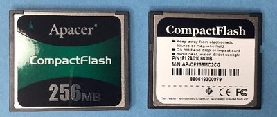Apacer 256MB Compact Flash M/N: AP-CF256MC2CG  P/N:81.2A010.6630B