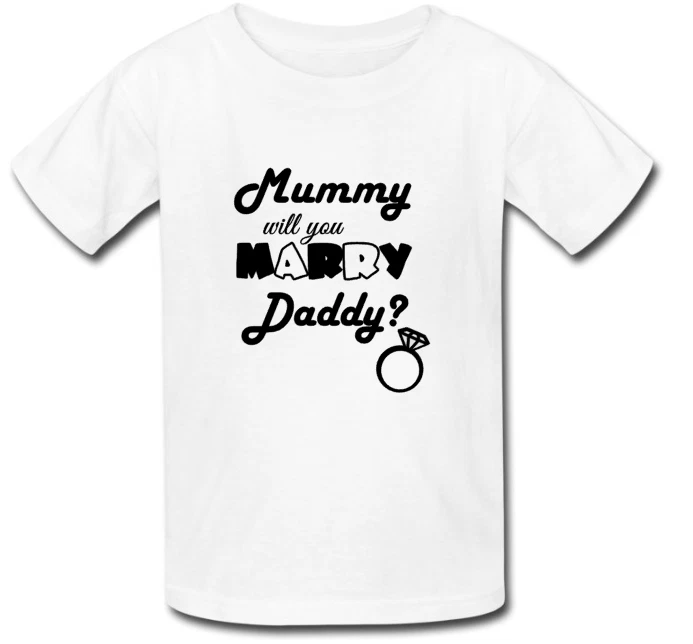 FOTL Mama willst du heiraten Papa? Kinder T-Shirt bedruckt - Vorschlag Geschenkidee