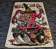 Wild Child Hot Rod Sign Tin Brand New Vintage Don Garlits Wall Sign Hot Rod