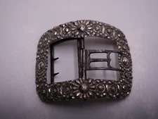 SOLID SILVER BELT BUCKLE ORIGIN FRANCE POINCON VIEILLARD 1819
