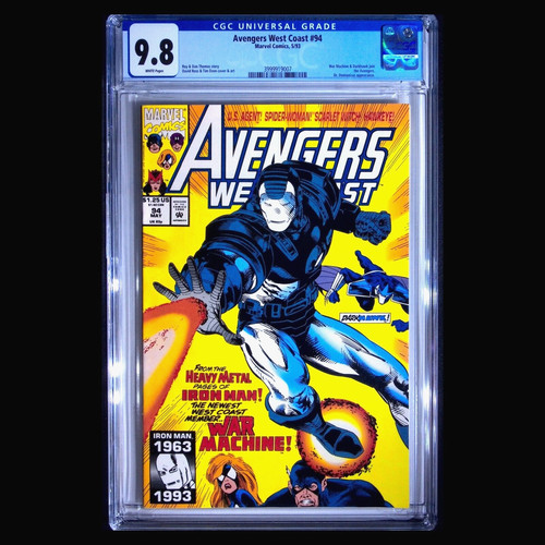 Avengers West Coast #94 - Marvel 1993 - Rhodey as War Machine - CGC 9.8