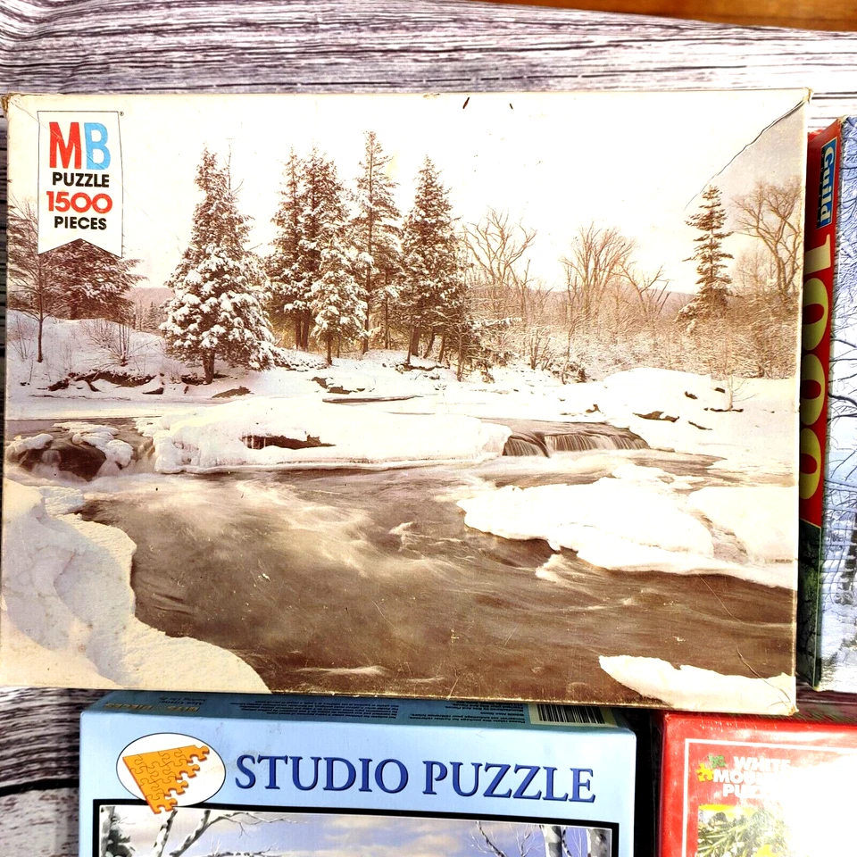 Bundle of 8 Puzzles Featuring Snowy Screens. 1 X 1500, 6 X 1000 and 1 X 500 Pc. - Image 2 of 4
