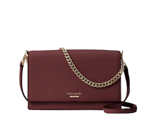 Kate Spade New York Leather Cameron Convertible Crossbody Handbag Clutch Che