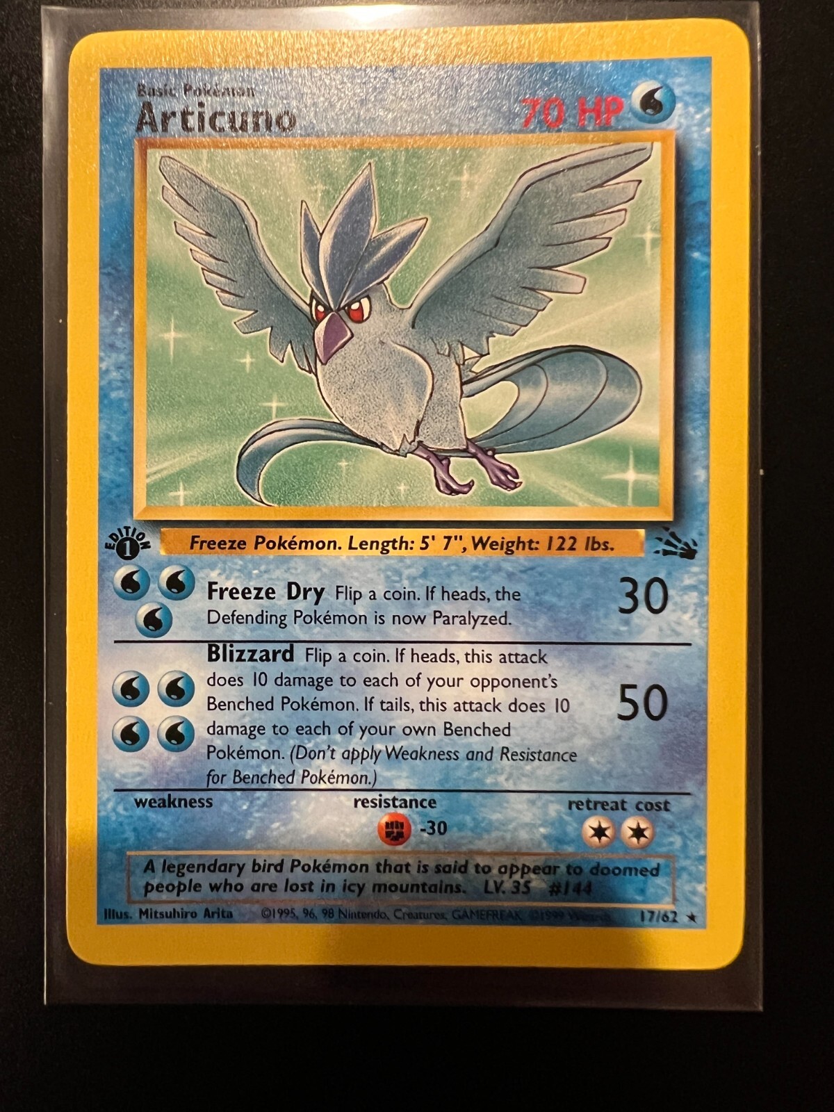 Pokemon TCG Articuno Fossil 17/62 ✨1st Edition✨ Non-Holo Rare