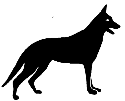 Blueprint Plan For Yard Shadow GERMAN SHEPHERD - Picture 1 of 2