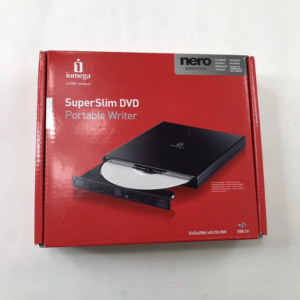 Iomega Super Slim DVD Writer 8x Dual-Format USB 2.0 External Drive Brand New - Image 2 of 4