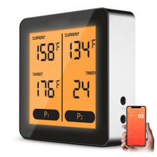 Smart Wireless Meat Thermometer with Dual Probe Bluetooth 100ft Range