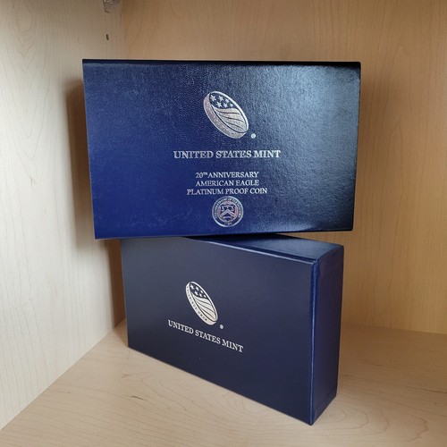 20th Anniversary American Eagle Platinum Proof Coin Box w/COA No Coin - Picture 2 of 12