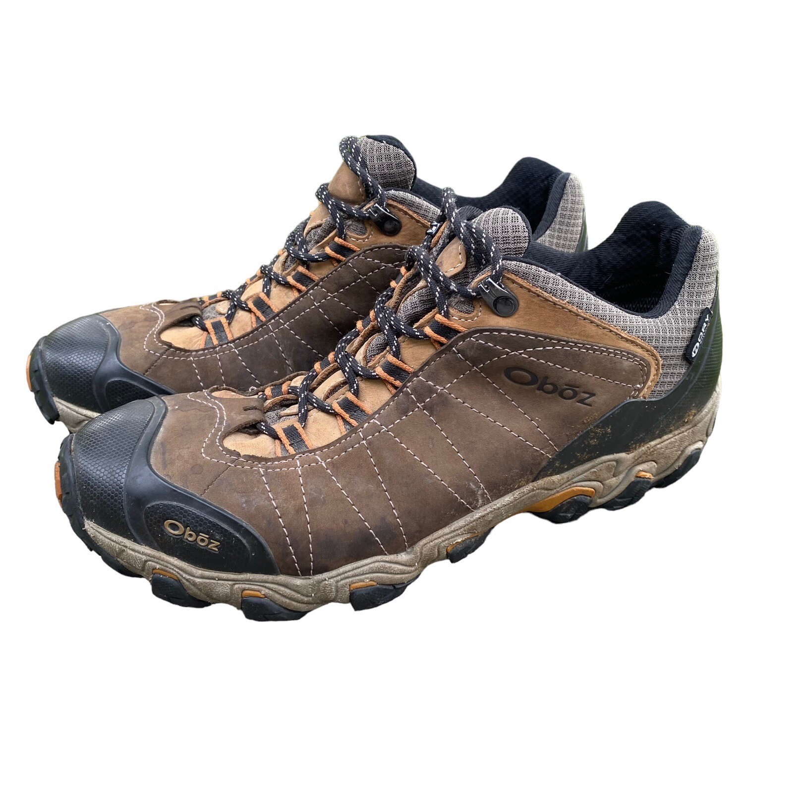 Oboz Bridger Low Leather Hiking Shoe Mens 10 Brown BDry Grip Outsole