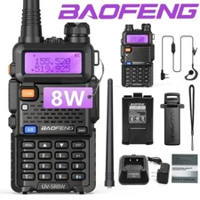 Baofeng UV-5R 8W Tri-Power Dual Band 1/4/8W Ham Radio Walkie Talkie Scanner 1PCS