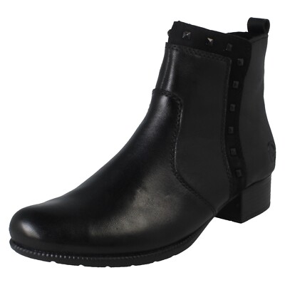 Rieker Women's Zip Closure Studded Detailed Ankle Boots 78657