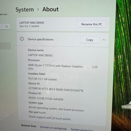Lenovo Slim Pro 7 14ARP8 14" Ryzen 7 7735HS 3.2GHz 16GB RAM 512GB SSD #H201 - Picture 3 of 11