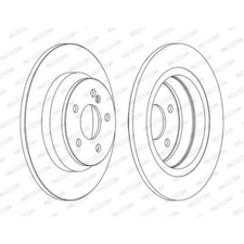 FERODO 2x Bremsscheibe hinten Ø300 mm Voll für Mercedes-Benz S-Klasse W220 C215