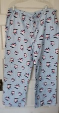NWT HANNA ANDERSSON UNISEX BLUE FLANNEL PAJAMA PANTS SZ XL