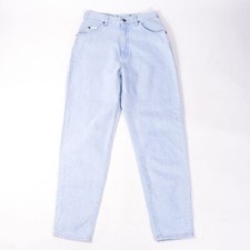 VTG Retro Lee High Waisted Cotton Light Wash Tapered Leg Mom Jeans - SZ 10 M