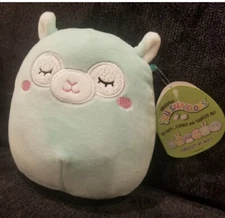Squishmallows Miley 5" Llama Sleeping Aqua New plush stuffed animal toy