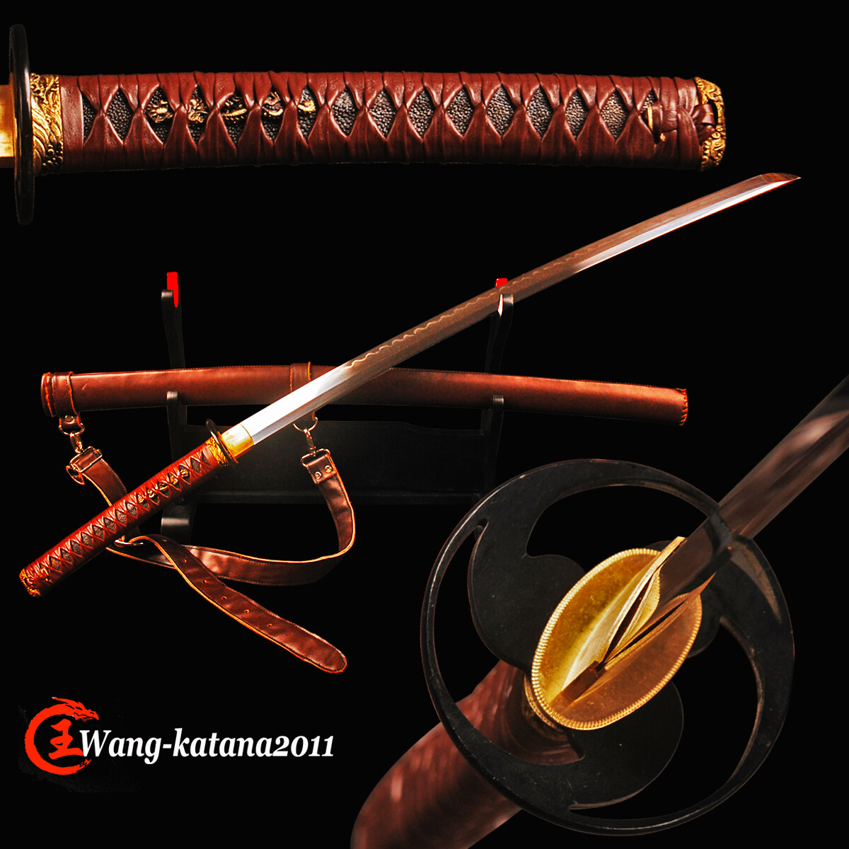 Hand Forged Sharp Samurai Sword T10 Clay Tempered Japanese Katana