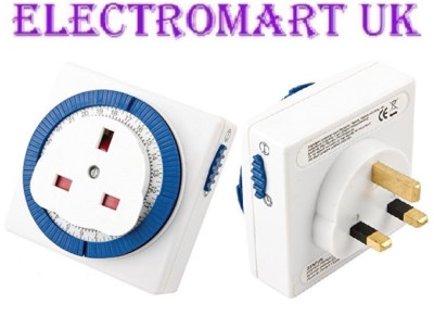 STECKER MECHANISCHE SEGMENTZEIT ZEIT ZEITSCHALTUHR 24 STUNDEN NETZ 13A