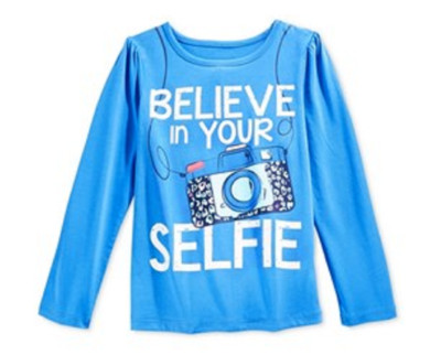Epic Threads Little Girls Believe in Your Self Place Blue Size 2/2T