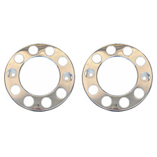Copri Cerchio in INOX per Iveco Camion e Autobus 22.5 Pollici Cromato Lucido 2Pz