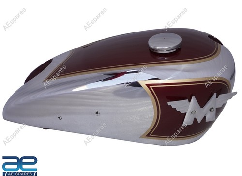 For Matchless G3L AJS G80 Motorbikes Red Chrome Fuel Gas Tank ECs - Picture 6 of 11