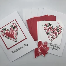 Stampin Up Valentine Day Card Making Kit Handmade Valentine Card Kit
