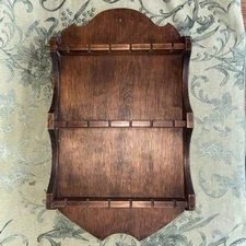 Vintage Wooden Spoon Rack – 18 Slots – Wall‑Mounted Display Holder