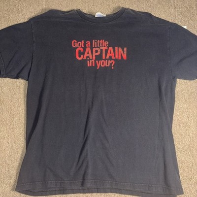 Vintage Captain Morgan Men s T-shirt XL Black Rum Liquor Pirate