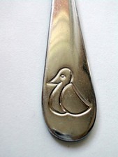 Tenedor Niños Cubiertos Motivo PATO Horquilla Infantil Acero Inoxidable 18/10 Inoxidable GG 16,5cm L