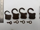 4 Antique/Vintage Miller "RUGBY" Padlocks w/ Keys Strong Springs — photo 6