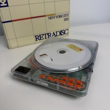 Kickback Retrodisc Clear CD Player - Retro Compact Disc Player