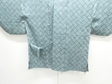 7679708: JAPANESE KIMONO / ANTIQUE DOCHUGI / SILK / ALL SHIBORI / ABSTRACT PATTE