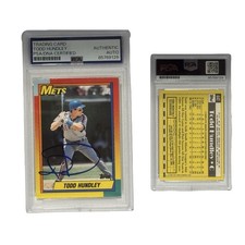 Todd Hundley Signed 1990 Topps Traded Rookie Card #44T New York Mets PSA Auto RC