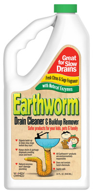 Natural Drain Cleaner 32 Fl Oz Citrus Sage Enzyme Safe for Kids Pets