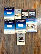 Vintage Lot 8 Commodore 64 C64 VIC-20 Software Manuals Games EasyMail 1541 Books