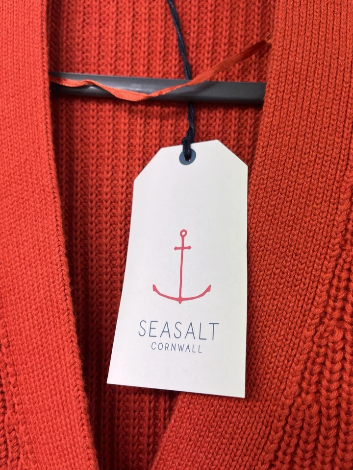 Seasalt Cornwall Winding Creek Cardigan Tomato Womens UK 16 Organic Cotton BNWT - Image 4 of 4