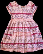 Girls Floral Pink Dress Size 8