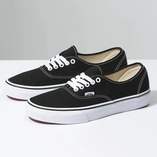 VANS AUTHENTIC CANVAS MEN'S  BLACK / WHITE VN000EE3BLK