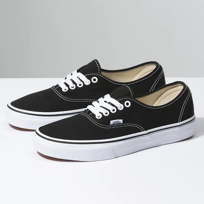 VANS AUTHENTIC CANVAS MEN'S BLACK / WHITE VN000EE3BLK | eBay