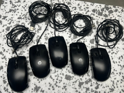 Restposten 5x HP MODGUO USB kabelgebundene optische Mäuse schwarz Home Office PC Mac - getestet