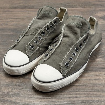 Converse x John Varvatos Shoes Mens 9.5 Green Distressed Slip-On Casual Sneakers